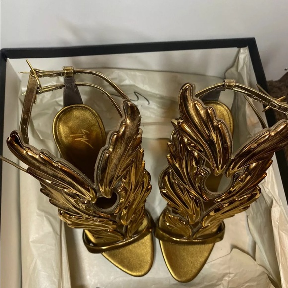 giuseppe zanotti cruel summer gold heel sandal - Picture 4 of 8
